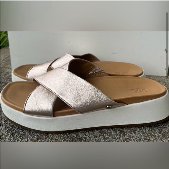 UGG Women's Metallic Slide Sandals - Picture 3 of 6
